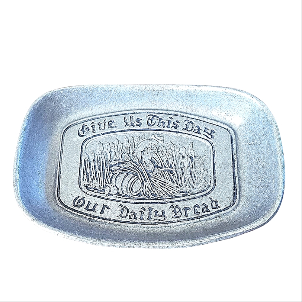 Vintage Silver Bread Plate with Engraving
